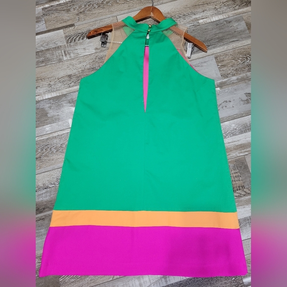 Manolo Sleeveless Green Mini Dress Size Large - Picture 5 of 11